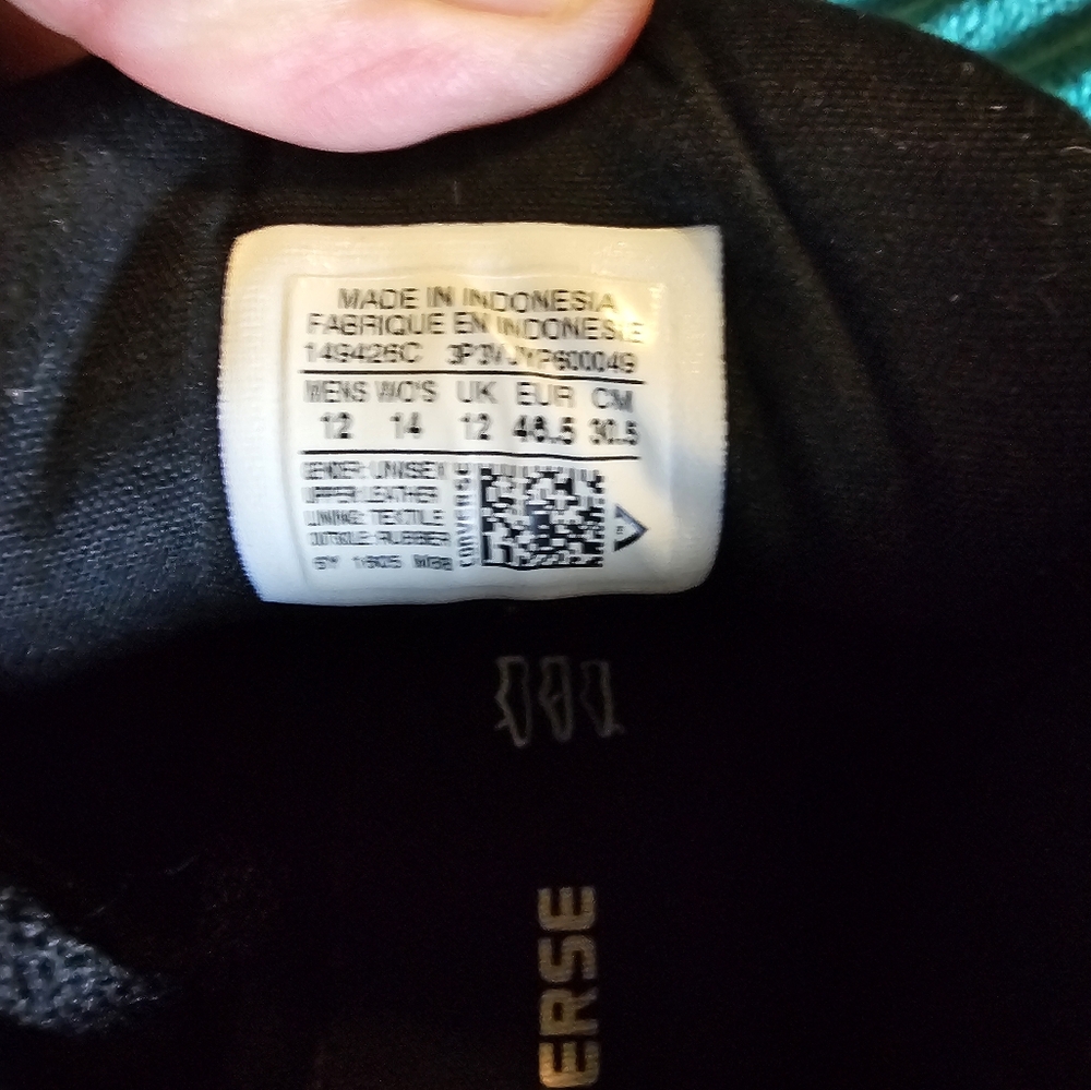 Converse All Star High Street Black Leather Size 12 Chuck Taylor - Picture 8 of 8